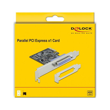 DeLOCK PCI Express a Paralelo IEEE1284 - Tarjeta PCIe 1x Puerto Paralelo para Windows 10/8.1, Soporte EPP/ECP, Bidireccional, Interna