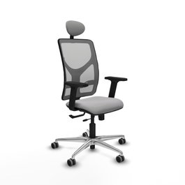PIQUERAS Y CRESPO Silla de oficina Motilla con mecanismo Sincro/Traslack, Gris