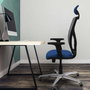 PIQUERAS Y CRESPO Silla de oficina Motilla con mecanismo Sincro/Traslack, Gris