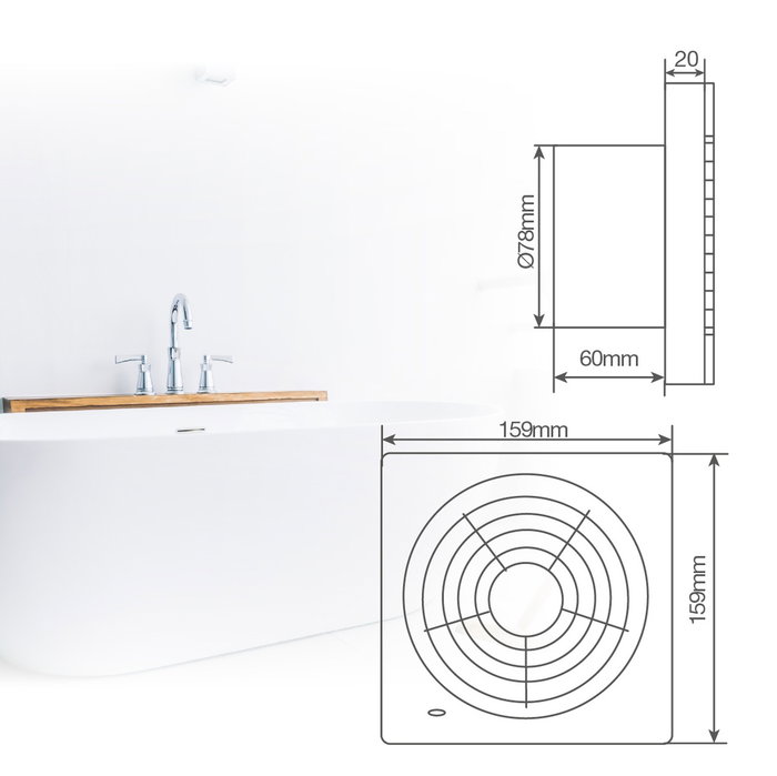 GSC Evolution Extractor doméstico Nagod Ø80mm Blanco