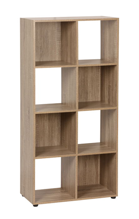 Inde Estantería Cubo de 8 Compartimentos, Medidas 61.2 x 29.7 x 120.8 cm, Color Roble Inde Estantería Cubo de 8 Compartimentos, Medidas 61.2 x 29.7 x 120.8 cm, Color Roble