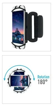 Mobilis Brazalete Deportivo para Brazo/Muñeca, Funda Caso Universal para Smartphones 4'' a 6'', Color Negro, Hasta 15.2 cm (6 Pulgadas)