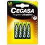 CEGASA Pila Alcalina AAA LR03 1,5 V, 4 Unidades