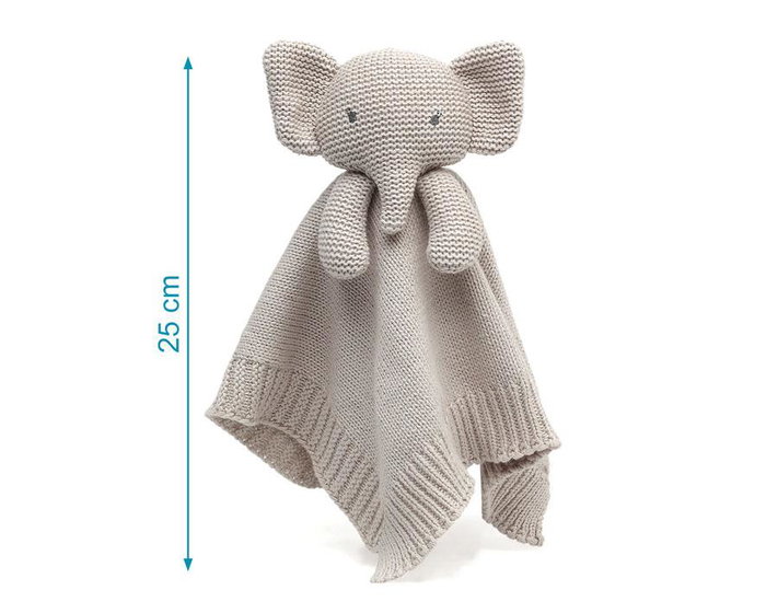 Dudú 25 cm Elefante Algodón Gris