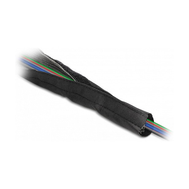 DeLOCK Funda trenzada de protección EMI con cierre de velcro, resistente al calor, 1 m x 50 mm, Negro DeLOCK Funda trenzada de protección EMI con cierre de velcro, resistente al calor, 1 m x 50 mm, Negro