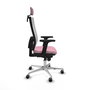 PIQUERAS Y CRESPO Silla de oficina Horna con mecanismo Sincro, Rosa y Blanco