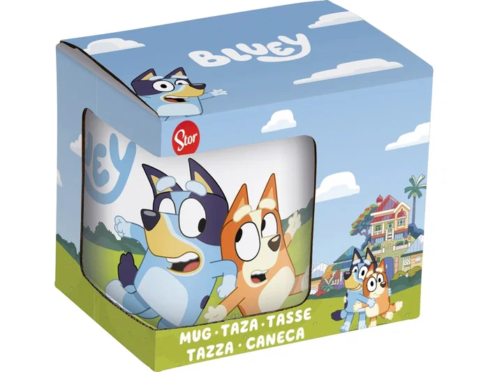 Stor Taza de Cerámica Bluey Walk en Caja de Regalo 325 ml