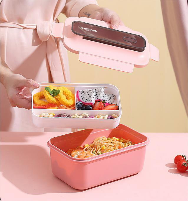 Inde Fiambrera Porta Aliment. Rectangular 1500ml 21.1x13.8x10 cm (12 Unidades)