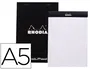 Rhodia Bloc de Notas Black Dot Pad DIN A5 80 Hojas 80 g/m² Liso con Puntos Negros 5 mm Perforado