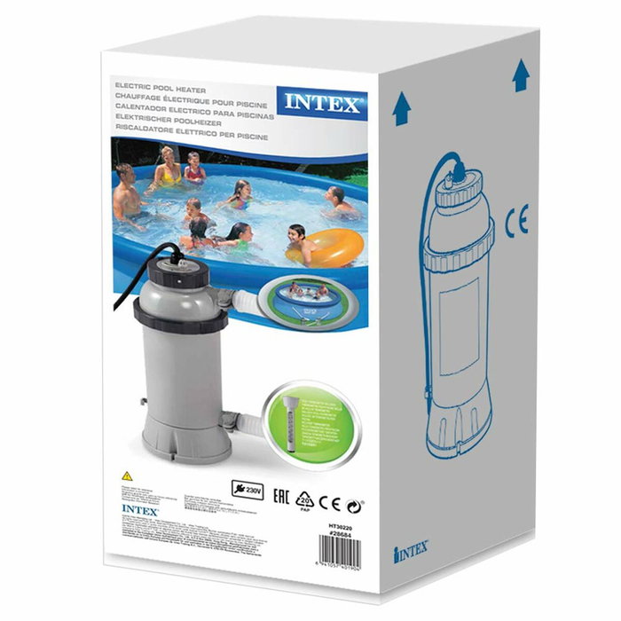 Intex Calentador de piscina hasta 12 m³ con doble protección térmica y detector de nivel de agua