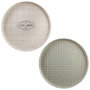 Home Deco Factory Plato de cerámica, colección Little Market, estampado hojas o cuadros, diámetro 25 cm