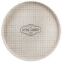Home Deco Factory Plato de cerámica, colección Little Market, estampado hojas o cuadros, diámetro 25 cm