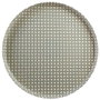 Home Deco Factory Plato de cerámica, colección Little Market, estampado hojas o cuadros, diámetro 25 cm