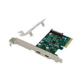 Conceptronic EMRICK13G Tarjeta PCIe a 2 puertos USB 3.2 Gen 2 Tipo-C 10 Gb/s Verde