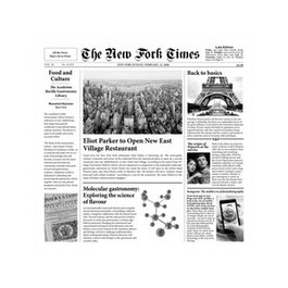 100X100 Chef Papel Alimentario New York Times Gris 29x30 cm (500 unidades)