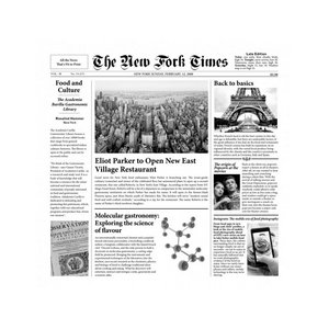 100X100 Chef Papel Alimentario New York Times Gris 29x30 cm (500 unidades) 100X100 Chef Papel Alimentario New York Times Gris 29x30 cm (500 unidades)