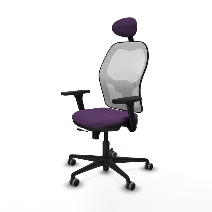 PIQUERAS Y CRESPO Silla de oficina Jorquera con mecanismo Sincro/Traslack Morado y Blanco PIQUERAS Y CRESPO Silla de oficina Jorquera con mecanismo Sincro/Traslack Morado y Blanco