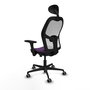 PIQUERAS Y CRESPO Silla de oficina Jorquera con mecanismo Sincro/Traslack Morado y Blanco