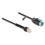 DeLOCK Cable en espiral RJ45 a PoweredUSB 12V 3 m negro