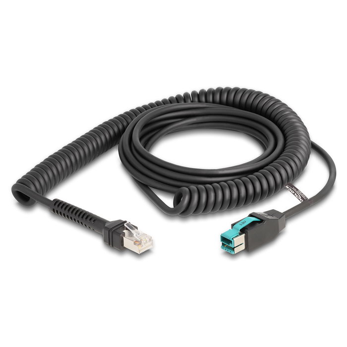 DeLOCK Cable Espiral RJ-45 a USB 2.0 Type-A 3 m Negro DeLOCK Cable Espiral RJ-45 a USB 2.0 Type-A 3 m Negro