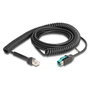 DeLOCK Cable en espiral RJ45 a PoweredUSB 12V 3 m negro