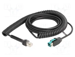 DeLOCK Cable Espiral RJ-45 a USB 2.0 Type-A 3 m Negro
