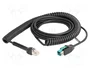 DeLOCK Cable Espiral RJ-45 a USB 2.0 Type-A 3 m Negro