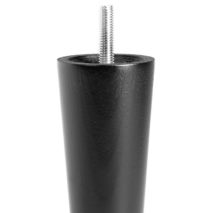 Q&Q Pata Madera Cónica H150 M8 Negro para Sofá o Mueble Fabricada en España