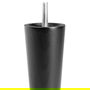 Q&Q Pata Madera Cónica H150 M8 Negro para Sofá o Mueble Fabricada en España