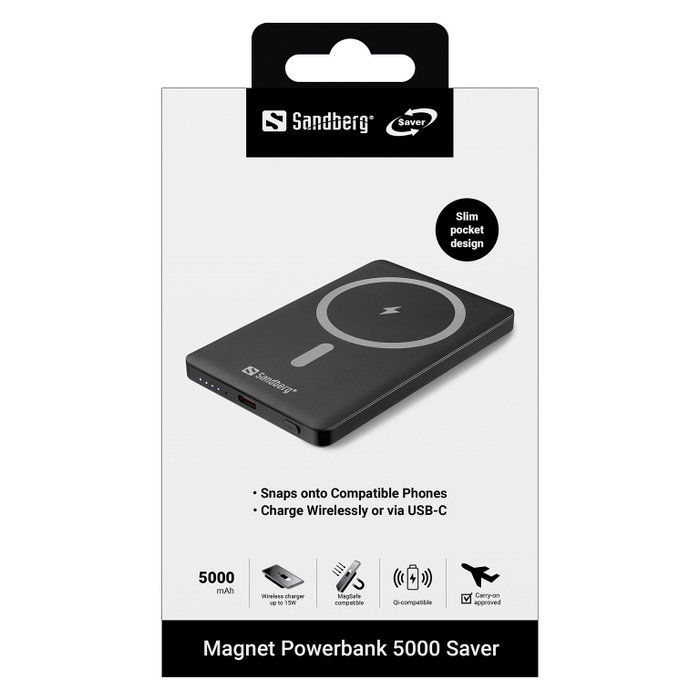 SANDBERG Magnet Powerbank 5000 Saver SANDBERG Magnet Powerbank 5000 Saver