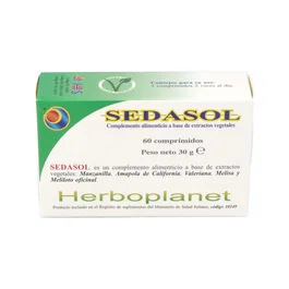 HERBOPLANET Sedasol 60 Comp. para la Relajación y el Bienestar Mental