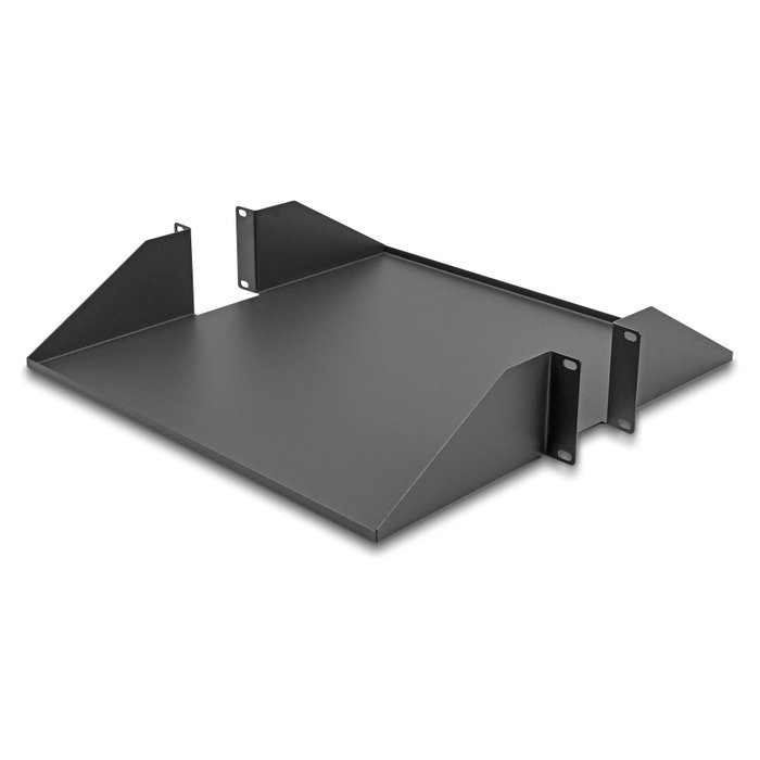 DeLOCK Estante de 19″ de doble cara 2U gris oscuro hasta 46 kg