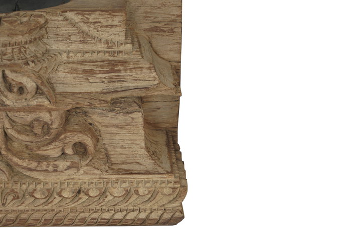 DKD Home Decor Portavela de Teca Pieza Única