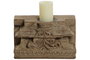 DKD Home Decor Portavela de Teca Pieza Única