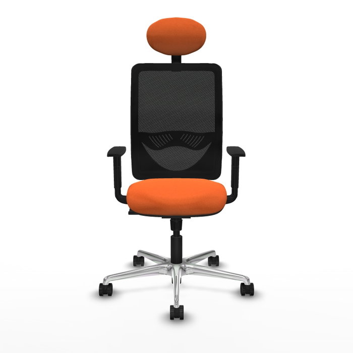 PIQUERAS Y CRESPO Silla de oficina Zulema con Mecanismo Sincro, Naranja y Negro