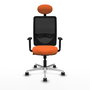 PIQUERAS Y CRESPO Silla de oficina Zulema con Mecanismo Sincro, Naranja y Negro