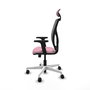 PIQUERAS Y CRESPO Silla de oficina Motilla con mecanismo Sincro, Rosa y Gris