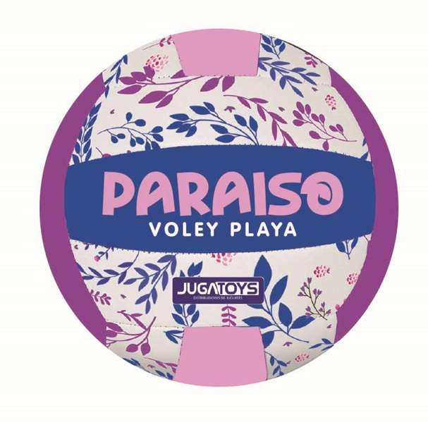 Balón volley playa paraíso, tacto suave, 21 cm, 270-290 gr. - modelos surtidos
