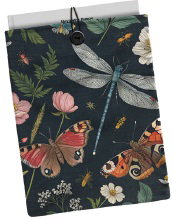 CAMPO DAS REDES Funda acolchada para libros mariposas y libélulas 2 21x28cm