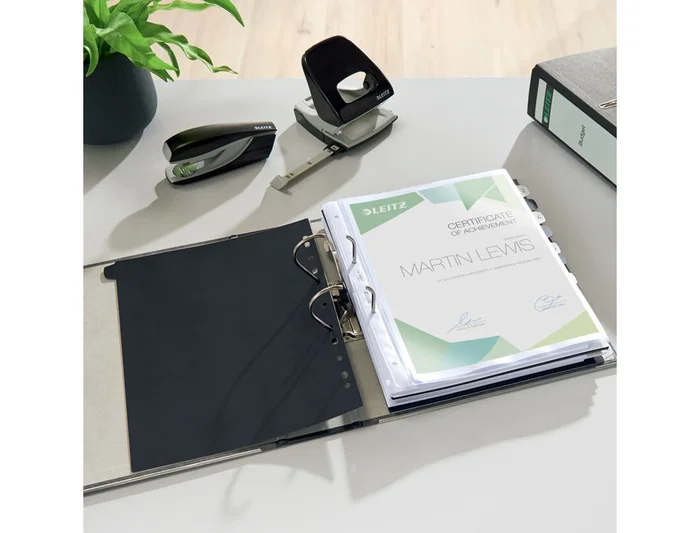 Leitz Archivador de Palanca A4 Lomo 80mm Negro Cartón Reciclado