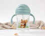 KioKids Taza Aprendizaje Ardilla Step 3 Pajita 300 mL Color Salvia +6 Meses