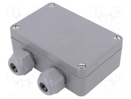 BOPLA Caja de conexiones gris con prensaestopas