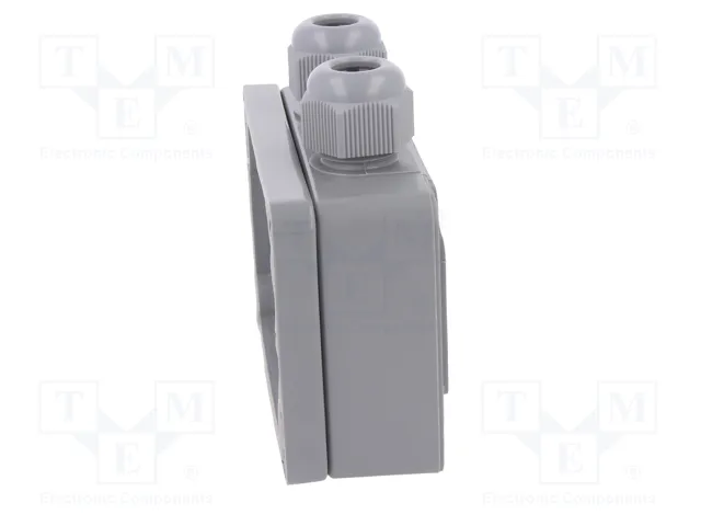 BOPLA Caja de conexiones gris con prensaestopas