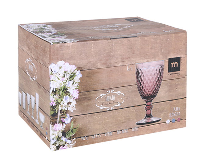 La Mediterranea Copa Sidari 350 cc Mora, 9 cm de diámetro x 17 cm de alto (36 Unidades)