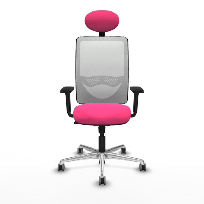 PIQUERAS Y CRESPO Silla de oficina Zulema Rosa y Blanco