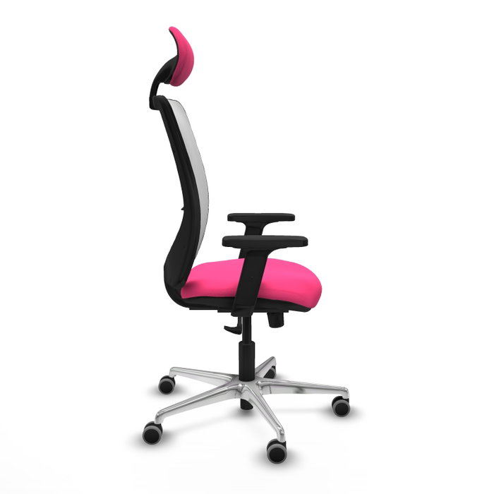 PIQUERAS Y CRESPO Silla de oficina Zulema Rosa y Blanco