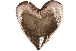 DKD Home Decor Cojín de Corazón Rosa, Pack de 2