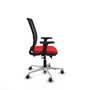 PIQUERAS Y CRESPO Silla de oficina Haches con mecanismo Sincro/Traslack, Rojo y Negro