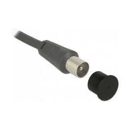 DeLOCK 60165 Cubierta antipolvo para puerto F jack, Negro, 10 piezas