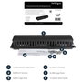 StarTech.com Panel de Gestión de Cableado Horizontal 2U, Canaleta con Cubierta para Racks, Plástico/Acero Negro, EIA RS310-D, 482 x 79 x 88.1 mm